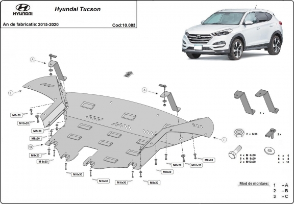 Protetor de Carter de aço Hyundai Tucson