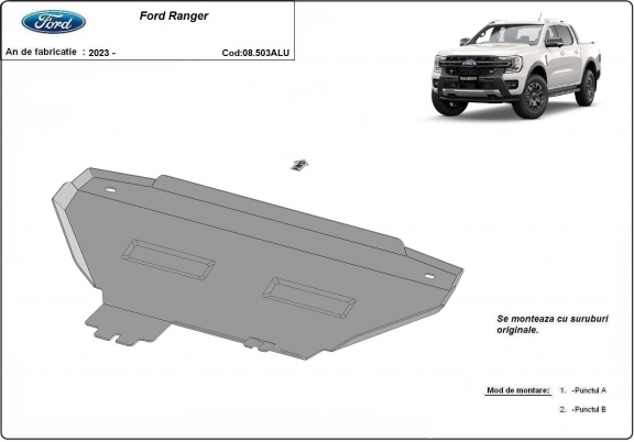 Protetor de alumínio para radiador Ford Ranger