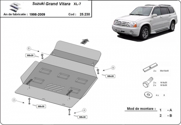 Protetor de Carter de aço Suzuki Grand Vitara XL-7