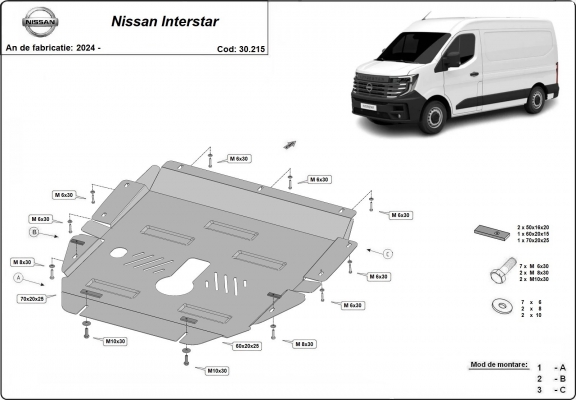 Protetor de Carter de aço Nissan Interstar