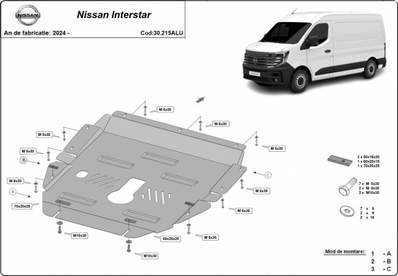 Protetor de Carter de Alumínio Nissan Interstar