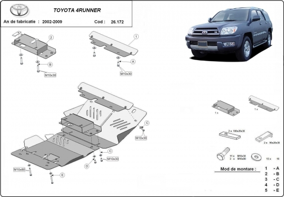 Protetor de Carter de aço Toyota 4Runner