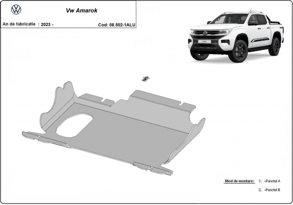 Protetor de Carter de alumínio Volkswagen Amarok