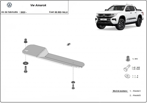 Protetor para o filtro de combustível Volkswagen Amarok - Alumínio 