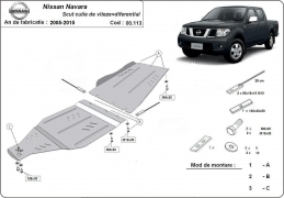 Protetor de aço para caixa de velocidades  Nissan Navara D40