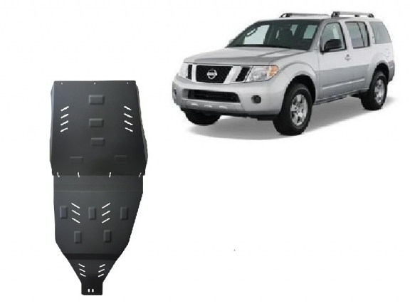 Protetor de aço para caixa de velocidades e diferencial Nissan Pathfinder