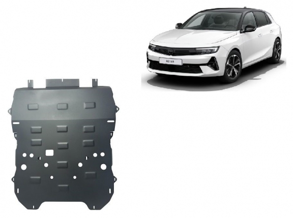 Steel skid plate for Opel Astra L