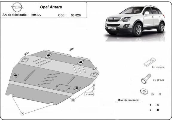 Protetor de Carter de aço Opel Antara