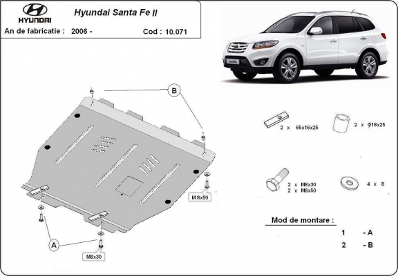 Protetor de Carter de aço Hyundai Santa Fe
