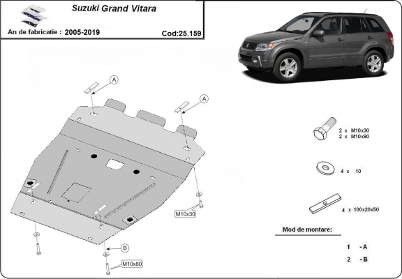 Protetor de Carter de aço Suzuki Grand Vitara - promotional package
