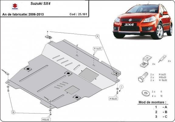 Protetor de Carter de aço Suzuki SX 4