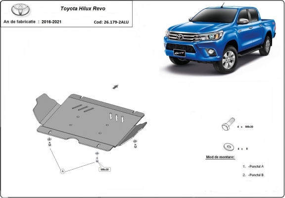 Protetor de Carter de alumínio Toyota Hilux Revo