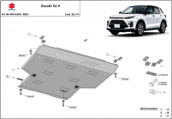 Protetor de Carter de aço Suzuki SX 4 - promotional package