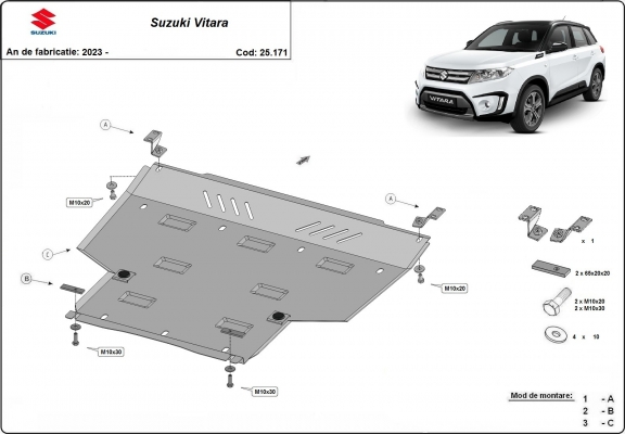 Protetor de Carter de aço Suzuki Vitara - promotional package