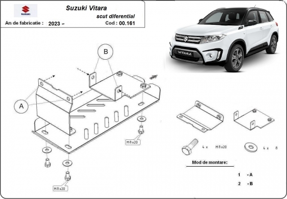 Protetor de Carter de aço Suzuki Vitara - promotional package