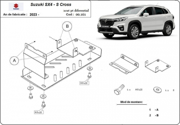 Protetor de Carter de aço Suzuki S-Cross - promotional package