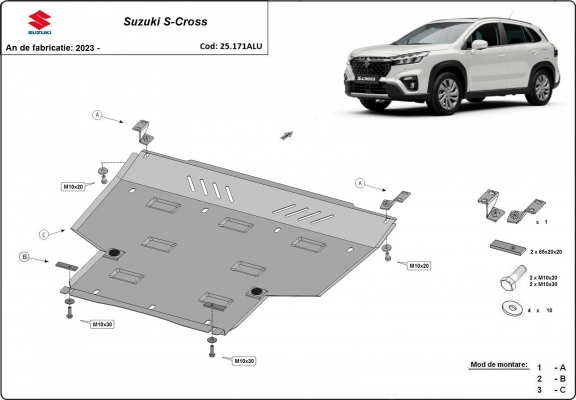 Protetor de Carter  Suzuki S-Cross - promotional package alumínio