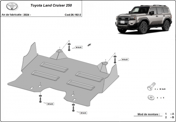 Protetor de Carter de aço Toyota Land Cruiser - promotional package