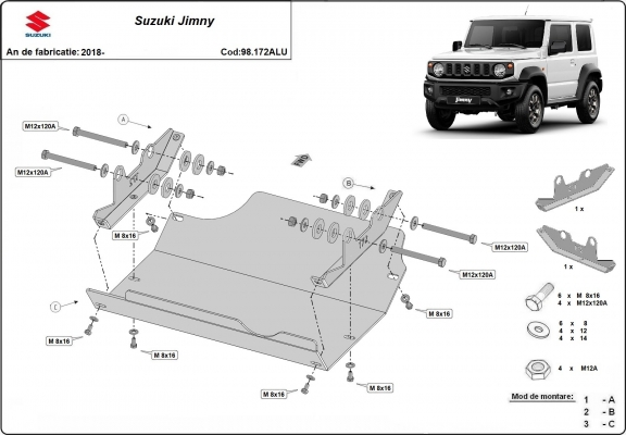 Protetor de Carter  Suzuki Jimny - alumínio