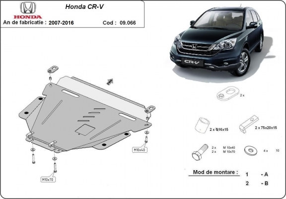 Protetor de Carter de aço Honda CR-V Gen 3