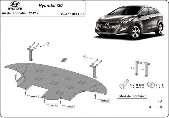 Protetor de Carter de alumínio Hyundai i30