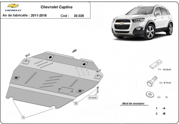 Protetor de Carter de aço Chevrolet Captiva