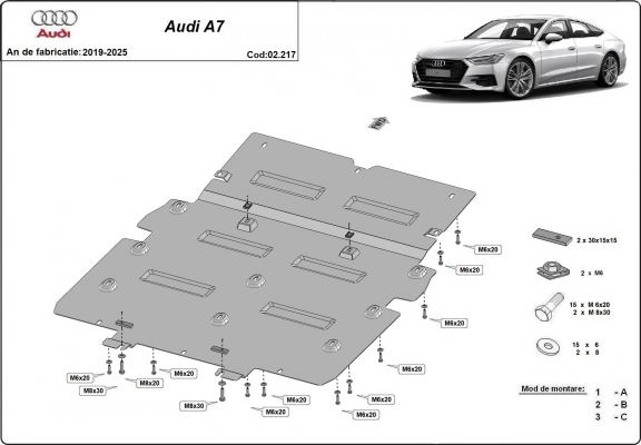 Protetor de Carter de aço Audi A7