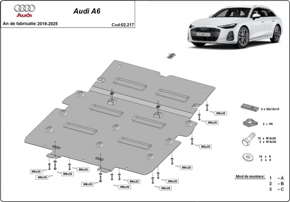 Protetor de Carter de aço Audi A6