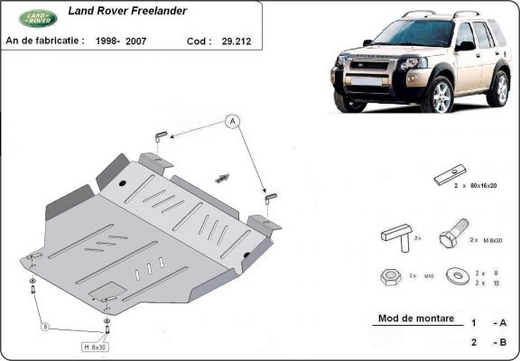 Protetor de Carter de aço Land Rover Freelander 1