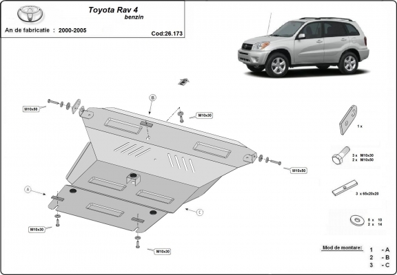 Protetor de Carter de aço Toyota Rav4