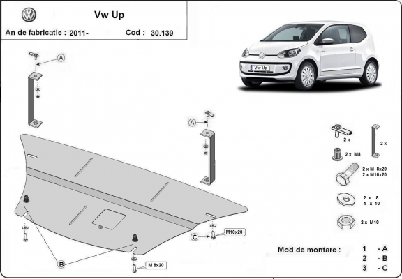 Protetor de Carter de aço VW Up