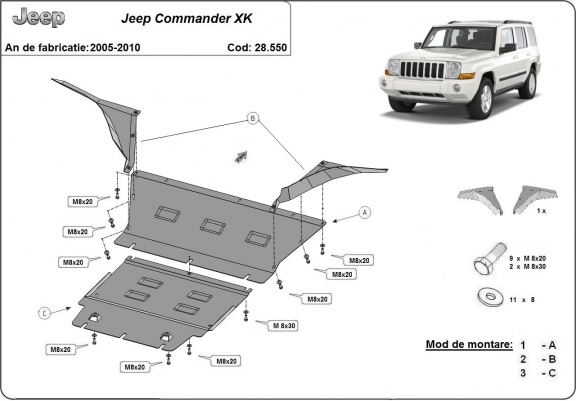 Protetor de Carter de aço Jeep Commander