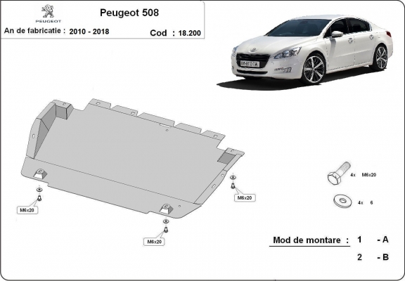Protetor de Carter de aço Peugeot 508