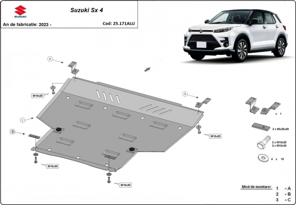 Protetor de Carter de alumínio Suzuki SX4 