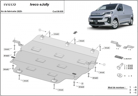 Protetor de Carter de aço Iveco eJolly