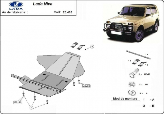 Protetor de Carter de aço Lada Niva