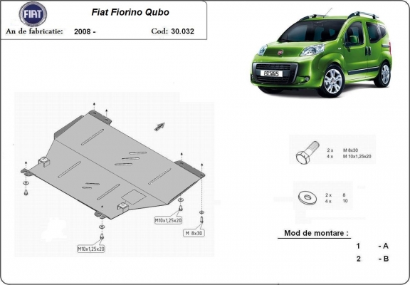 Protetor de Carter de aço Fiat Fiorino