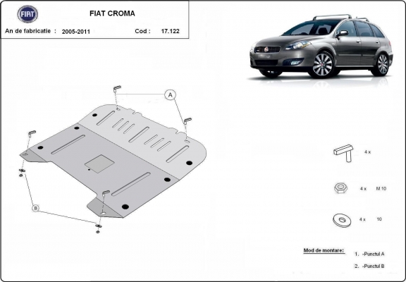 Protetor de Carter de aço  Fiat Croma
