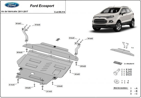 Protetor de Carter de aço  Ford EcoSport
