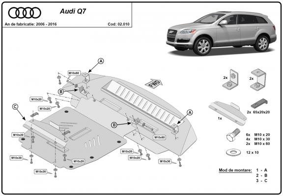 Protetor de Carter de aço Audi Q7