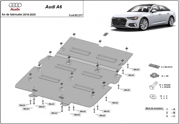 Protetor de Carter de aço Audi A6