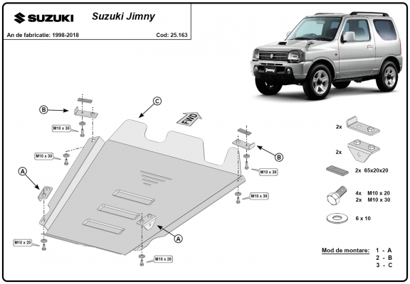  Protetor de  caso de transferência de aço   Suzuki Jimny