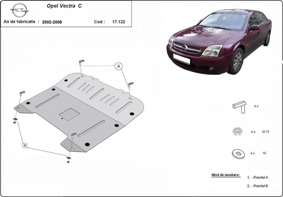 Protetor de Carter de aço Opel Vectra C