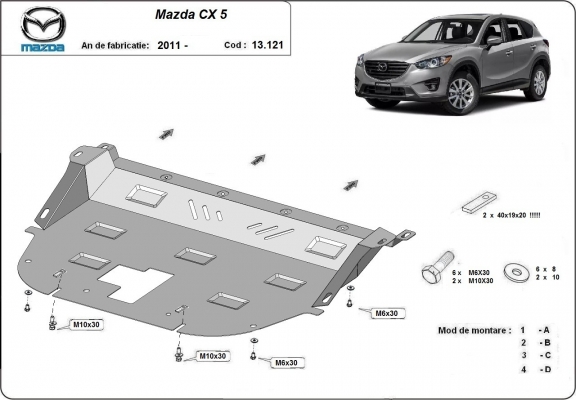 Protetor de Carter de aço Mazda CX5