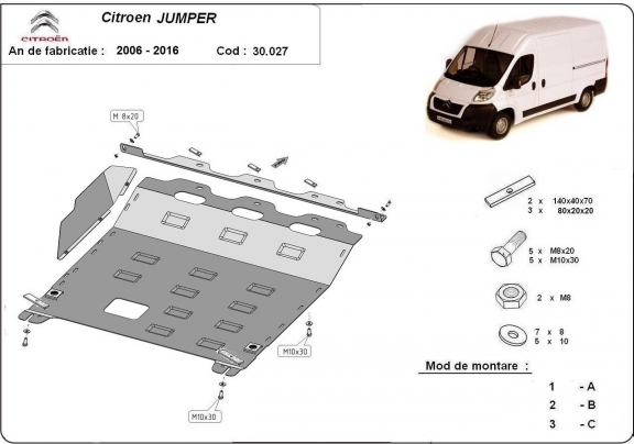 Protetor de Carter de aço Citroen Jumper