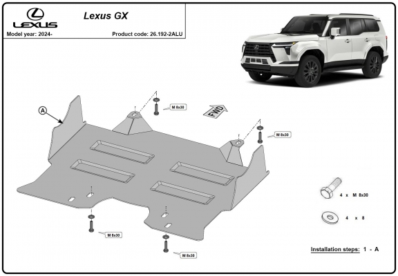 Protetor de Carter de alumínio Lexus GX