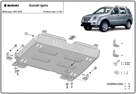 Protetor de Carter de aço Suzuki Ignis