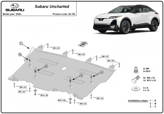Protetor de Carter de aço Subaru Uncharted
