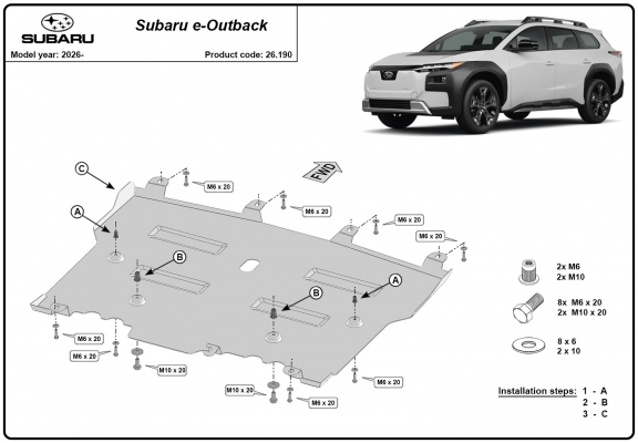 Protetor de Carter de aço Subaru E-Outback