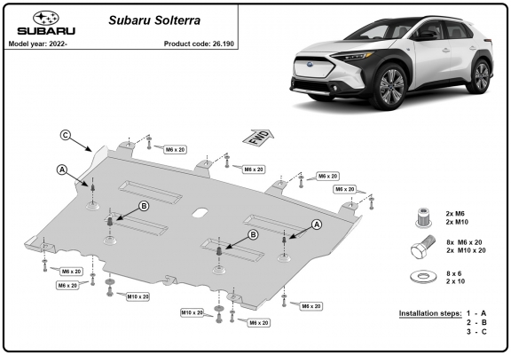 Protetor de Carter de aço Subaru Soltera